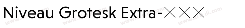 Niveau Grotesk Extra字体转换 Niveau Grotesk Extra字体转换